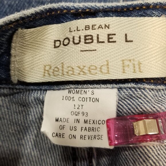 Ladies' L.L. Bean Double L Relaxed Fit Jeans, Size 12 Tall, EUC       HOST PICK - Picture 6 of 14